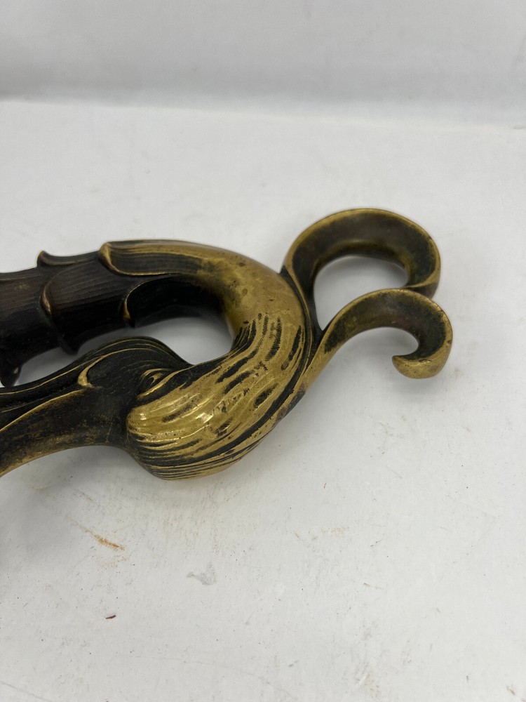 Bird Phoenix antique Gate post Finial solid cast Metal Brass 8"