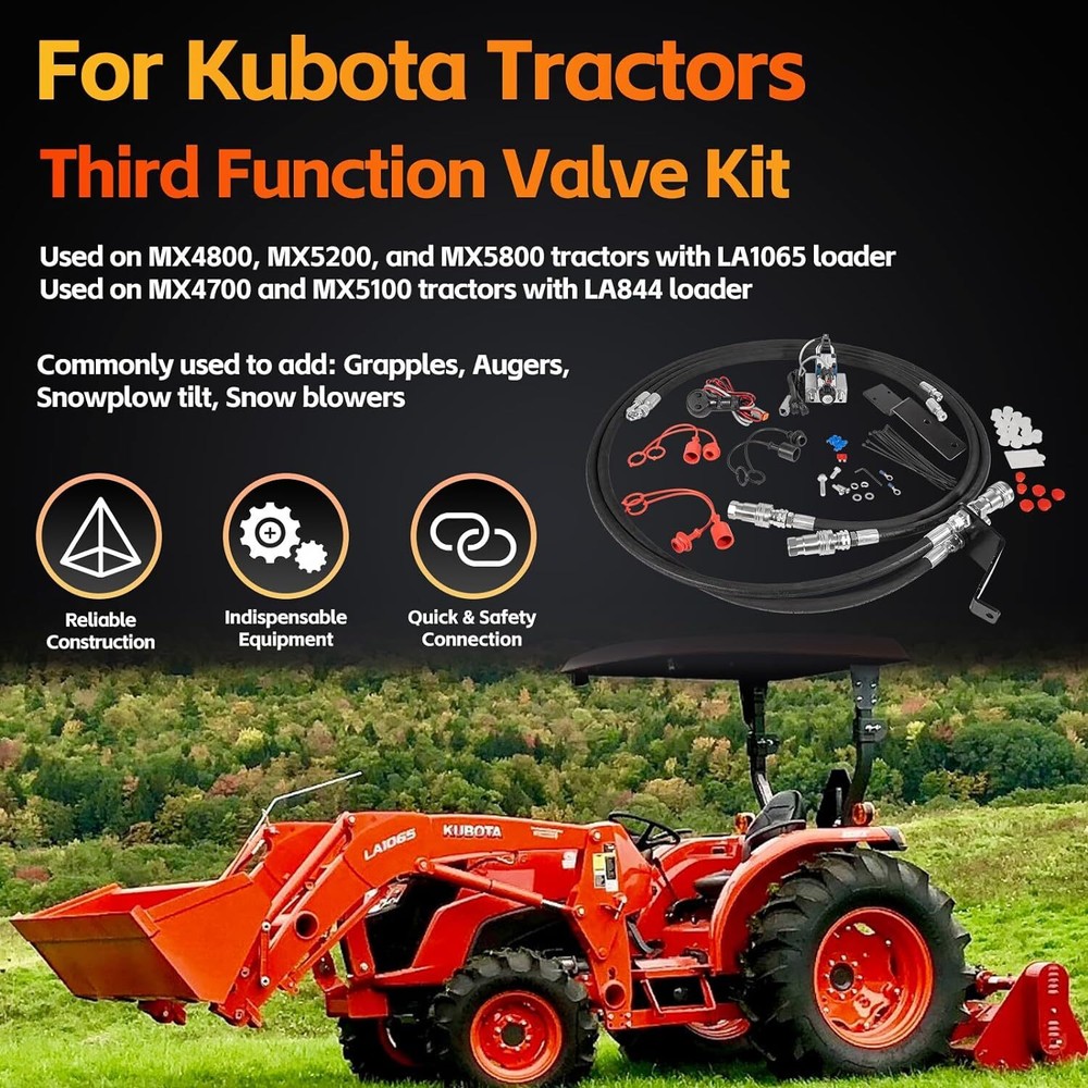 Third Function Valve Kit for Kubota MX4700, MX4800, MX5100, MX5200, MX5800