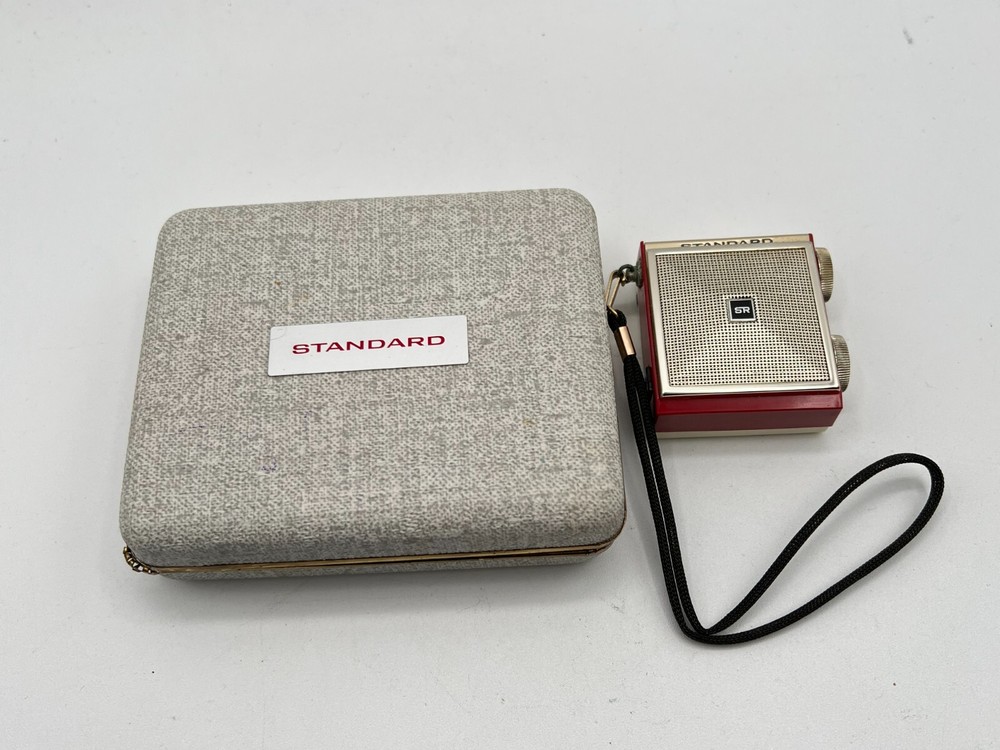 Vintage Standard Micronic Ruby SR-G430 7 Transistor Radio w/ Case Untested *READ