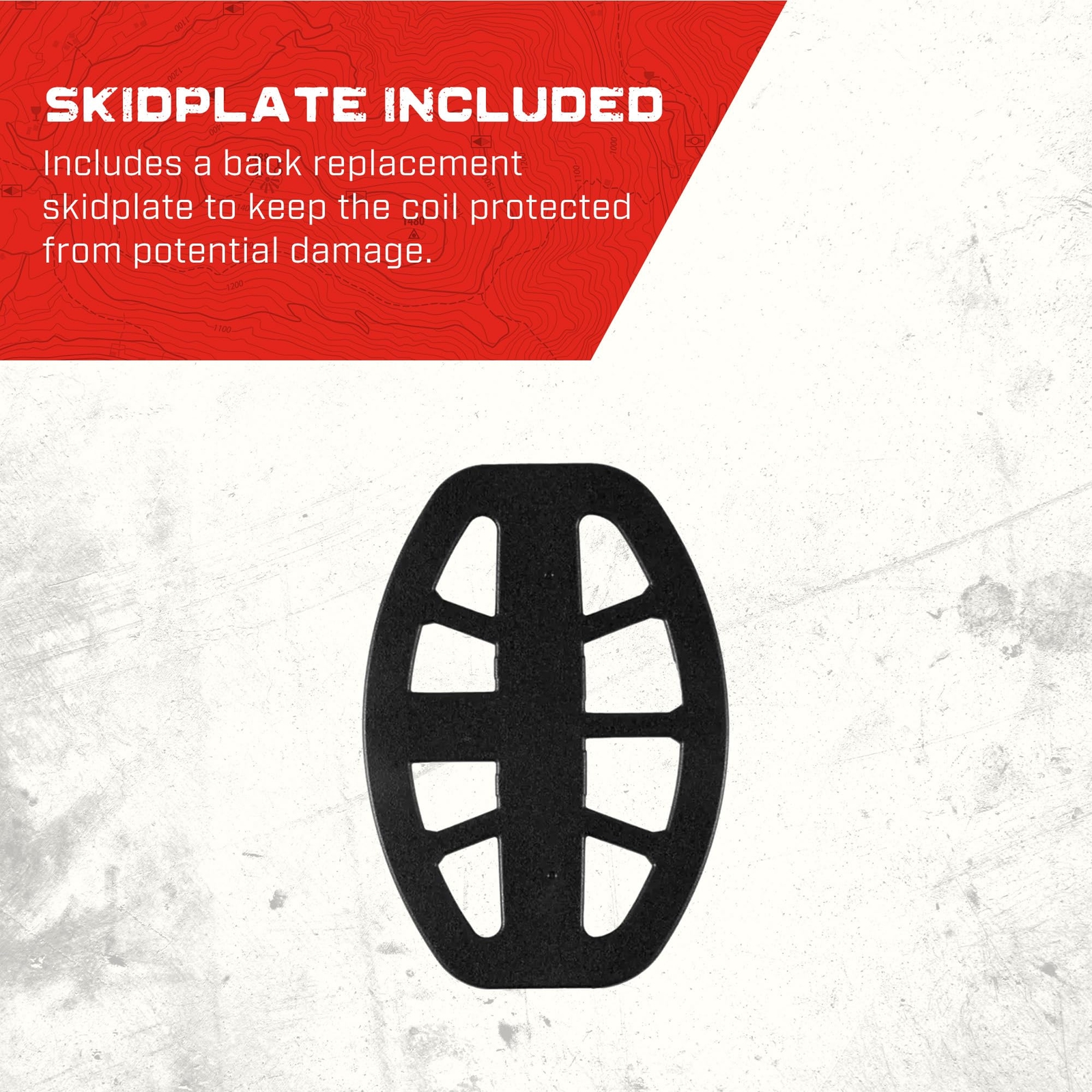 MINELAB M8 COIL with SKIDPLATE 8"X5.5" ELLIPTICAL DOUBLE-D for The Minelab MANTI