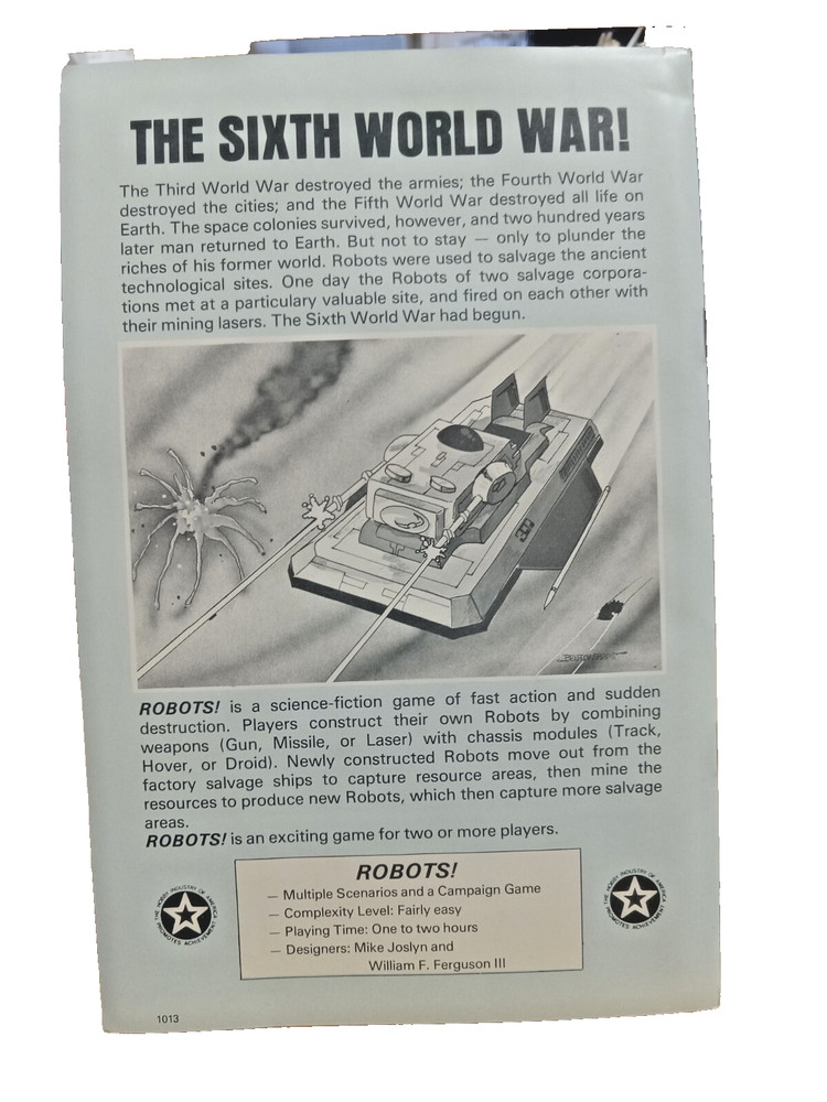 Robots! A Task Force Game TFG1013 1980 - UNPUNCHED