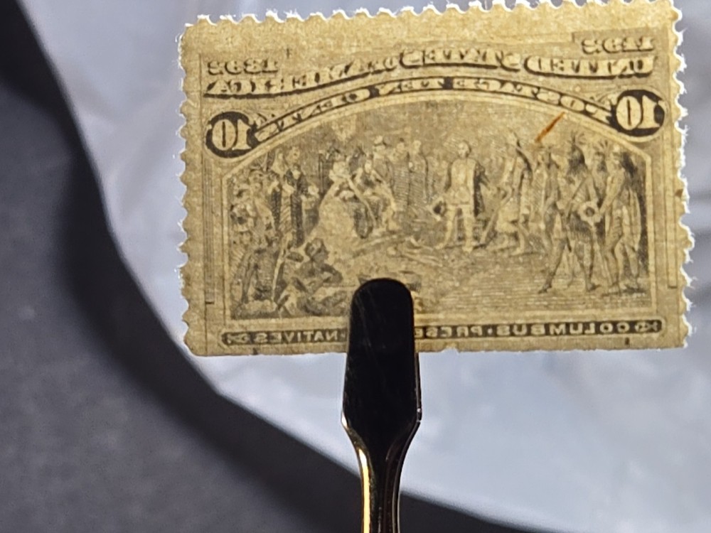 1892 U.S. 10 cent Columbian- Scott# 237 - Mint, NEVER hinged stk#MN2