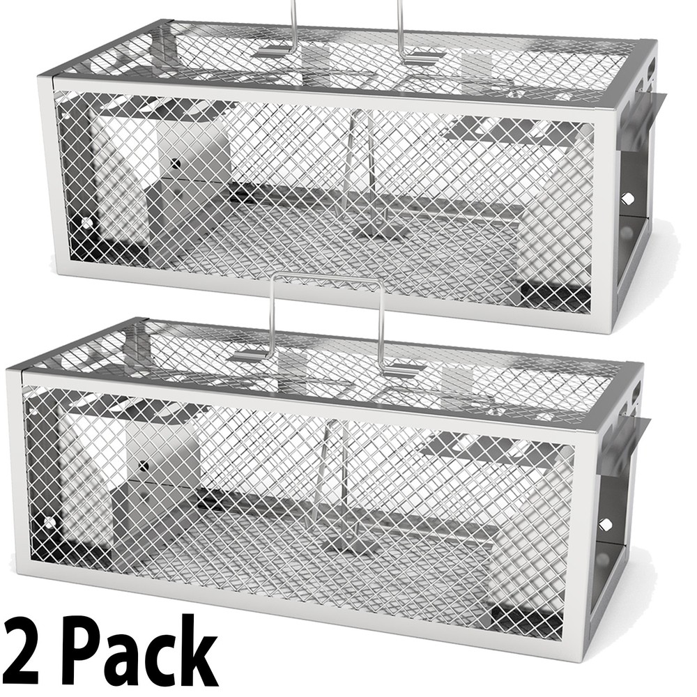 2 Pack Humane Rat Trap Automatic Continuous Mouse Trap Live Rodent Animal Cage
