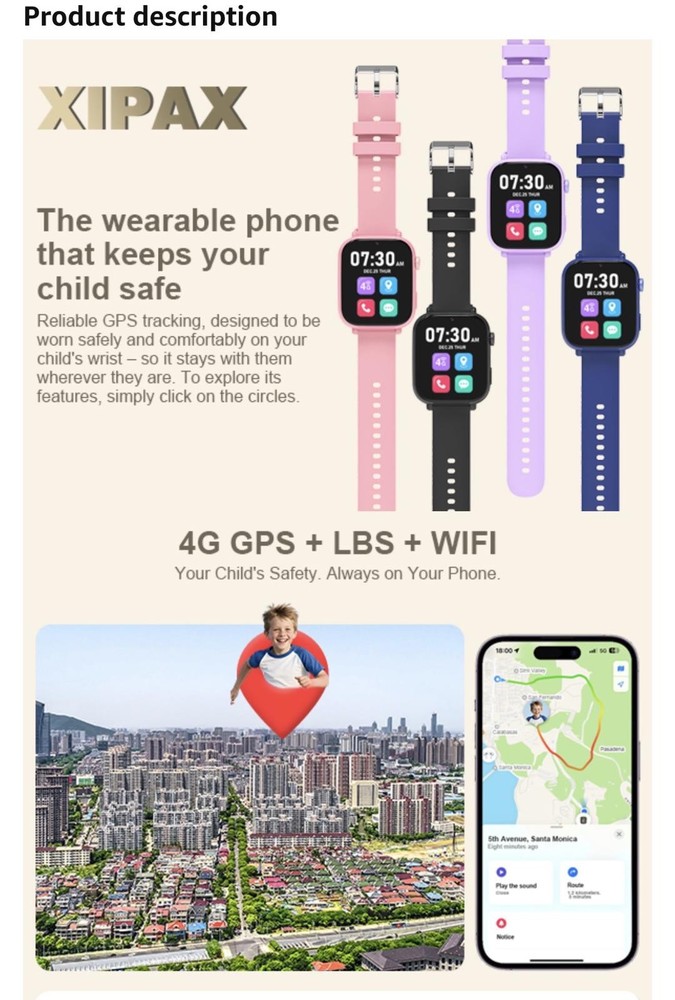 Kids Smart Watch Blue