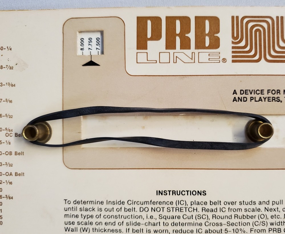 PRB Line Replacement Flat Rubber Belt FRY7.7 Electronics Projectors Recorders