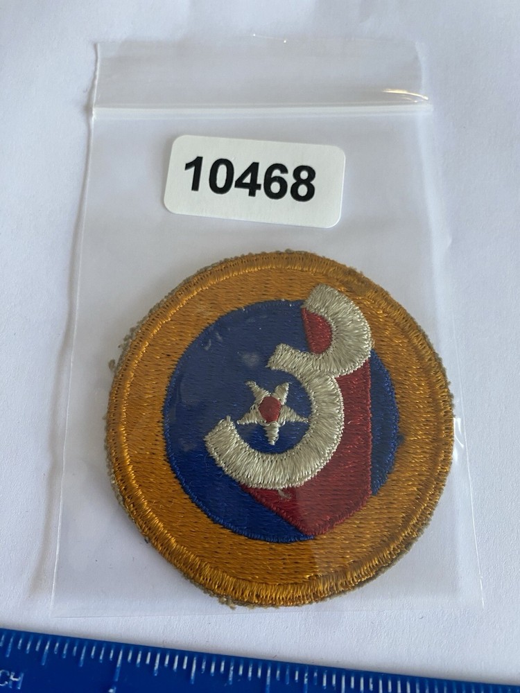 WWII US Army 3rd Air Force Patch Air Corps INV10468