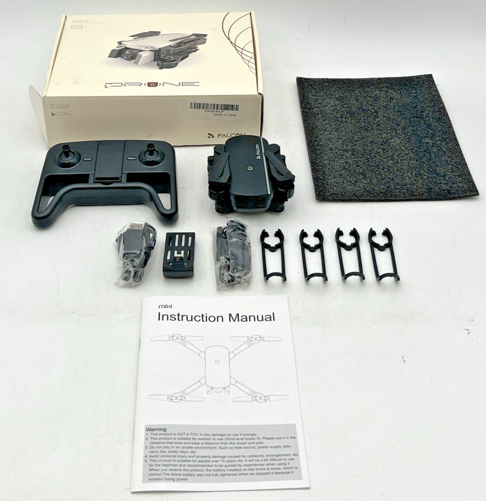 FALCON DRONE 2.4 GHZ FOLDABLE QUADCOPTER WITH CAMERA BLACK