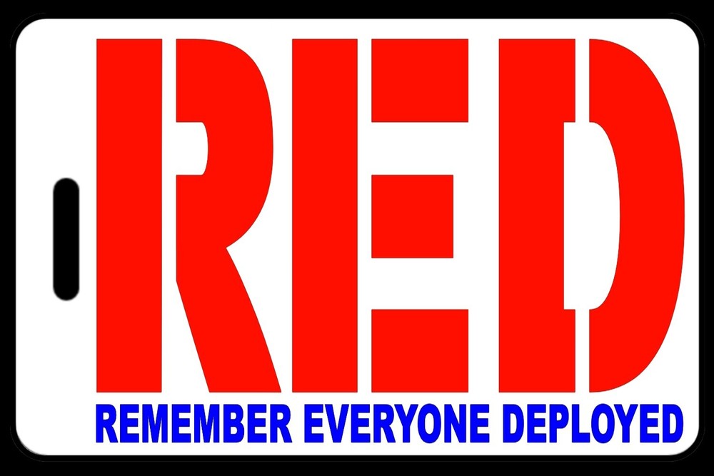 RED - Remember Everyone Deployed - Bag Tag - Personalized