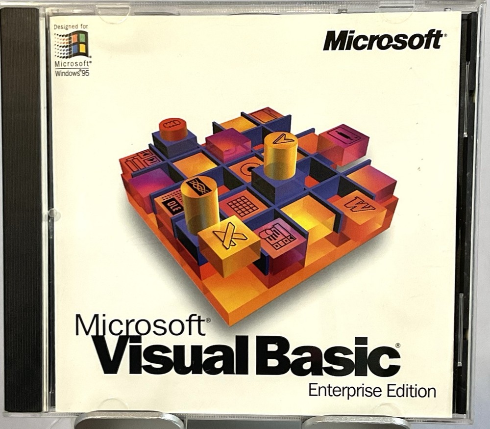 RARE Microsoft Visual Basic Enterprise Edition 4.0 & Key Windows 95
