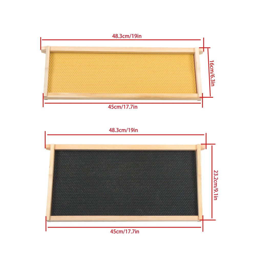 10 Frame Bee Hive Box Beeswax Coated With Frames and Waxed Foundations 4 Layer