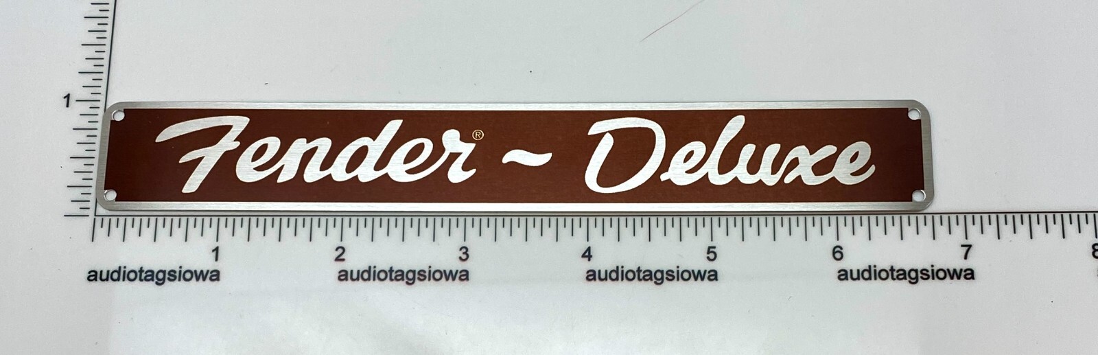 Fender Deluxe Tweed Brown Amplifier Badge Custom Made Aluminum