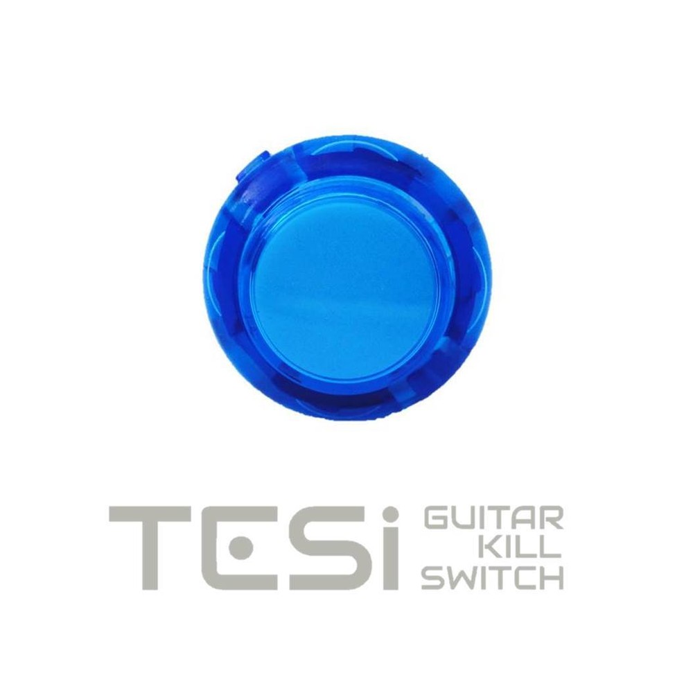 Tesi DITO Snap-in 24MM Guitar Arcade Button Kill Switch Translucent Blue