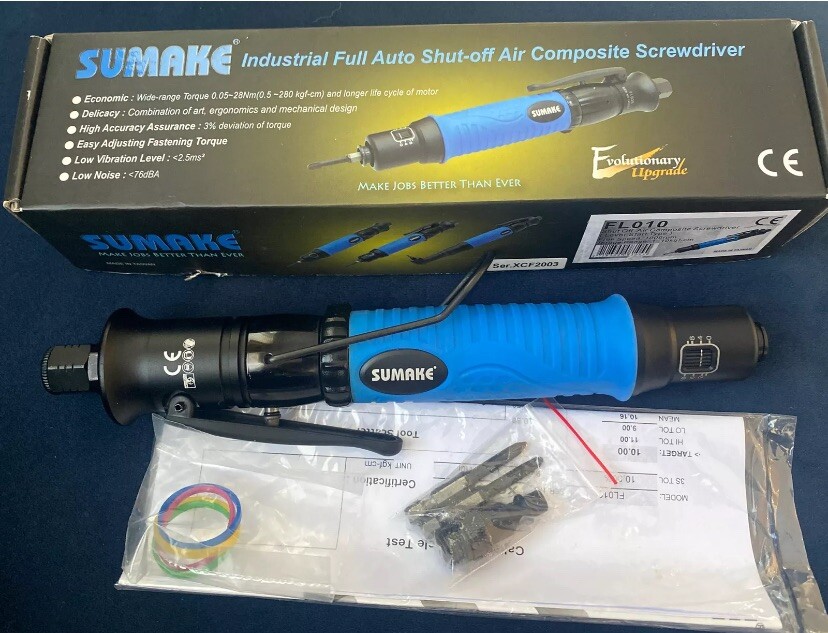 Air Torque Screwdriver FL010 torque range 0.9 – 8.5 in lbs