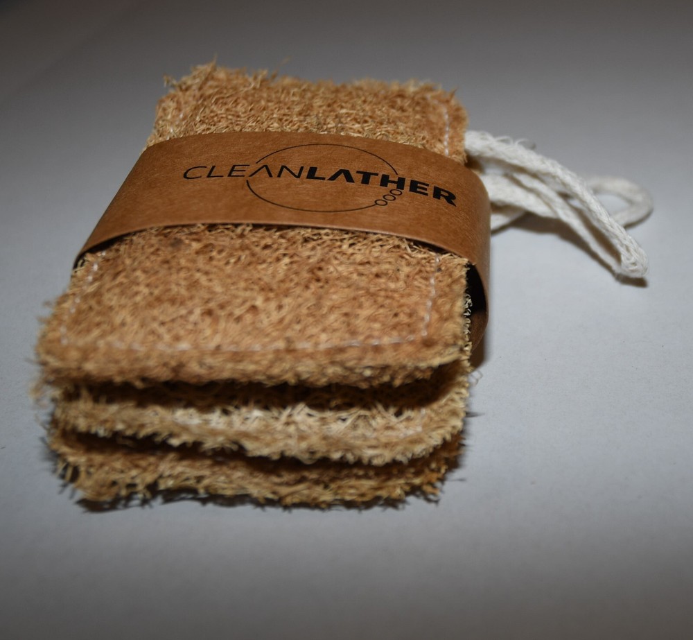 Clean Lather Nature Eco-Friendly Loofah Kitchen Sponge 3 Pack