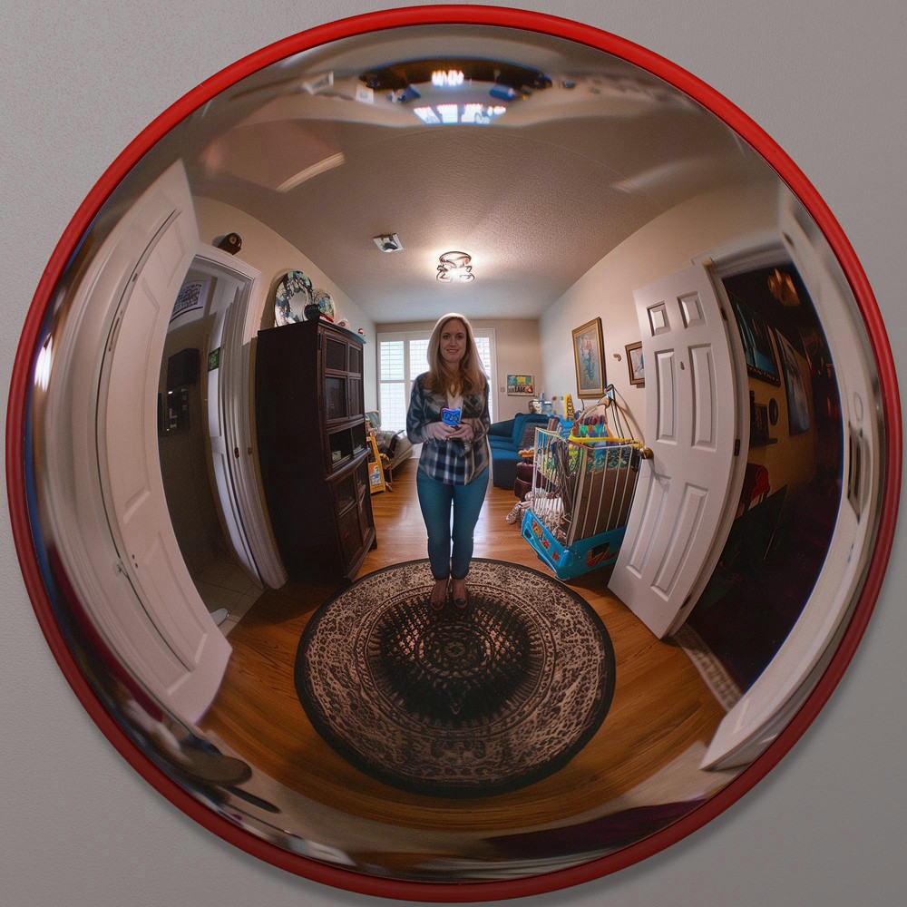 18" Convex PC Mirror Wide Angle Blind Spot Road Corner Store Security Wall Mount