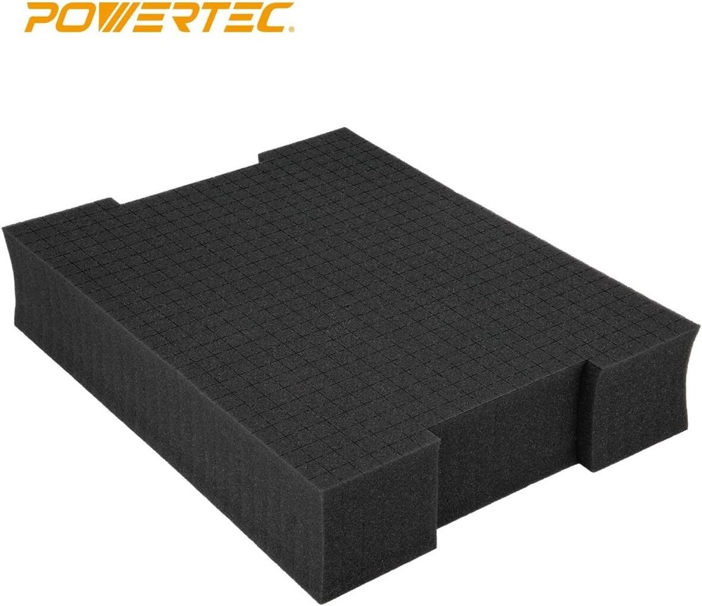 POWERTEC Pre-Cut Foam Insert ?V 100% Customizable Inlay Material, 2PK