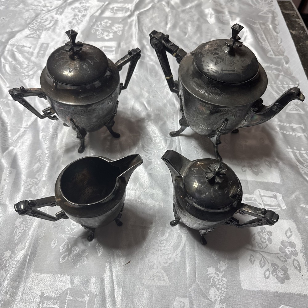 Meriden B. Company tea set 1877