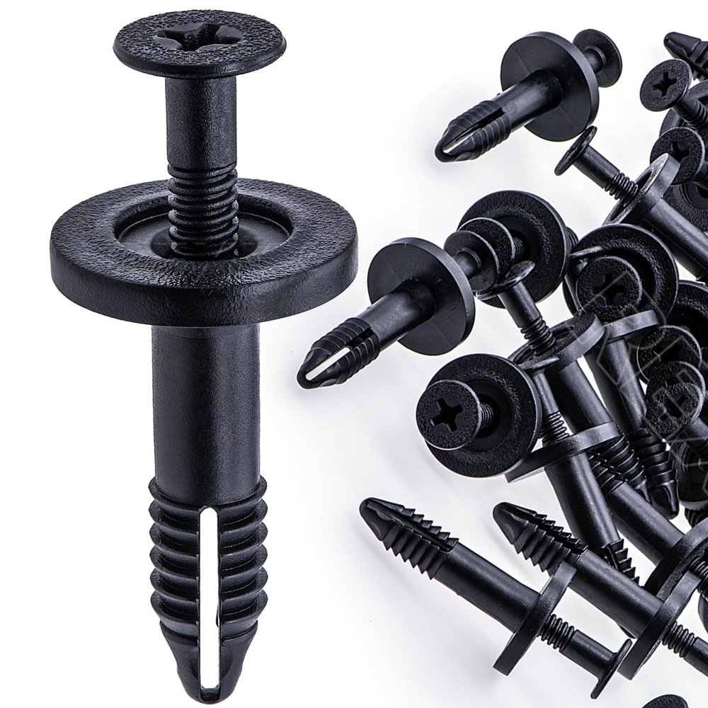 Rexka 20 pcs Trim Panel Retainer Clips Push Type Rivet for Ford One Size