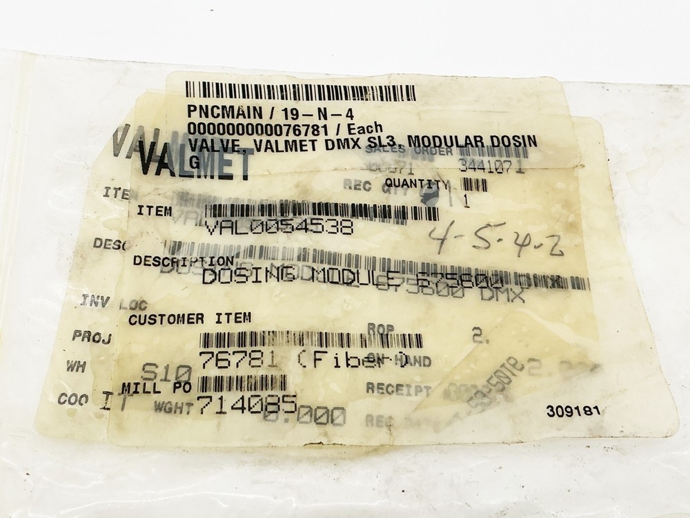 New Valmet VAL0054538 Dosing Module Valve 675600