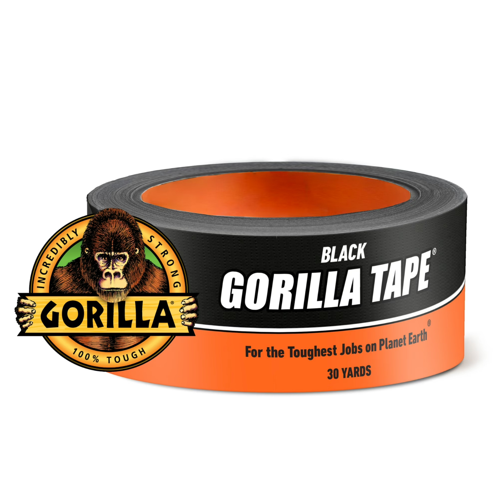 Gorilla 30 Yard Black Tough Duct Tape Single Roll, Pack of 1