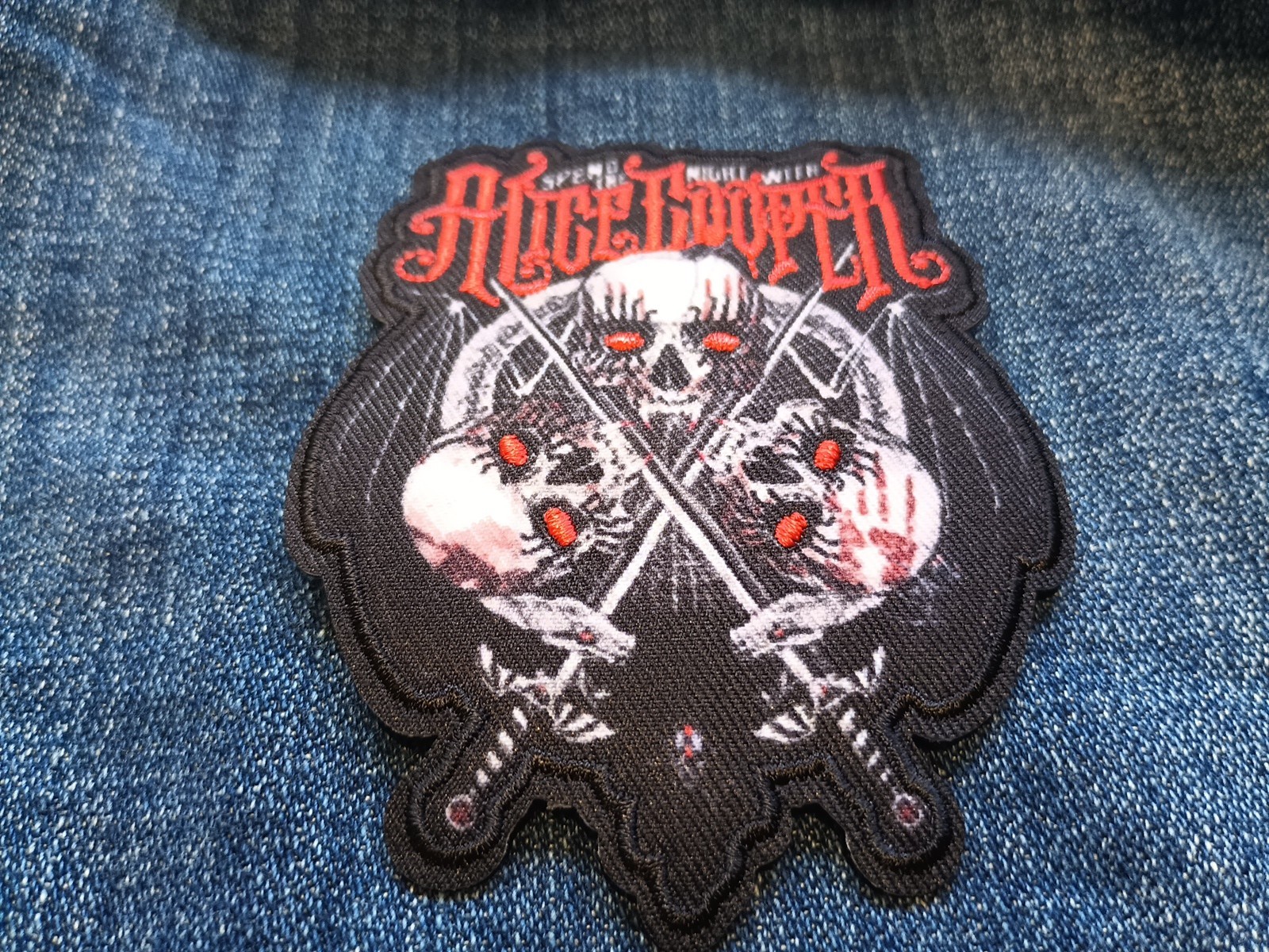 Alice Cooper Vampire Skulls 3.5 x 3 Inches Iron On Patch