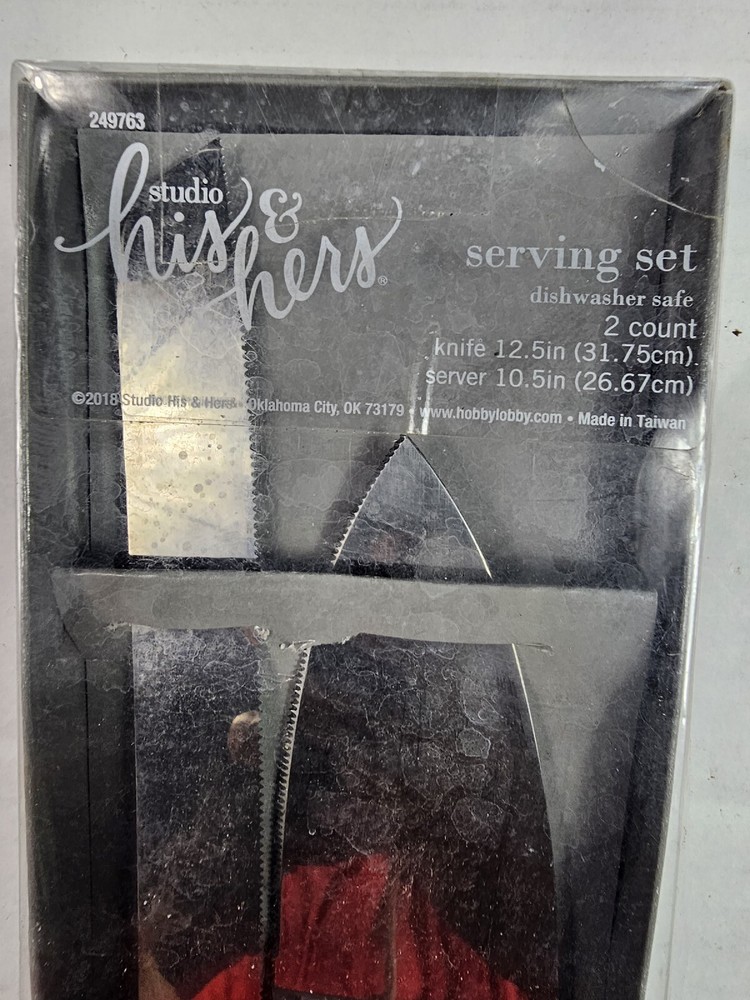 Studio His & Hers Serving Set Dishwasher Safe 2 Count Knife & Server