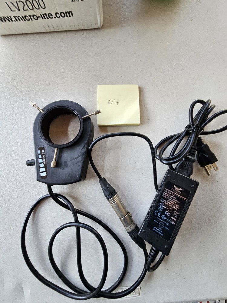 Micro-Lite, LV2000-B, Ring Illuminator light, With Power Supply, LED light used
