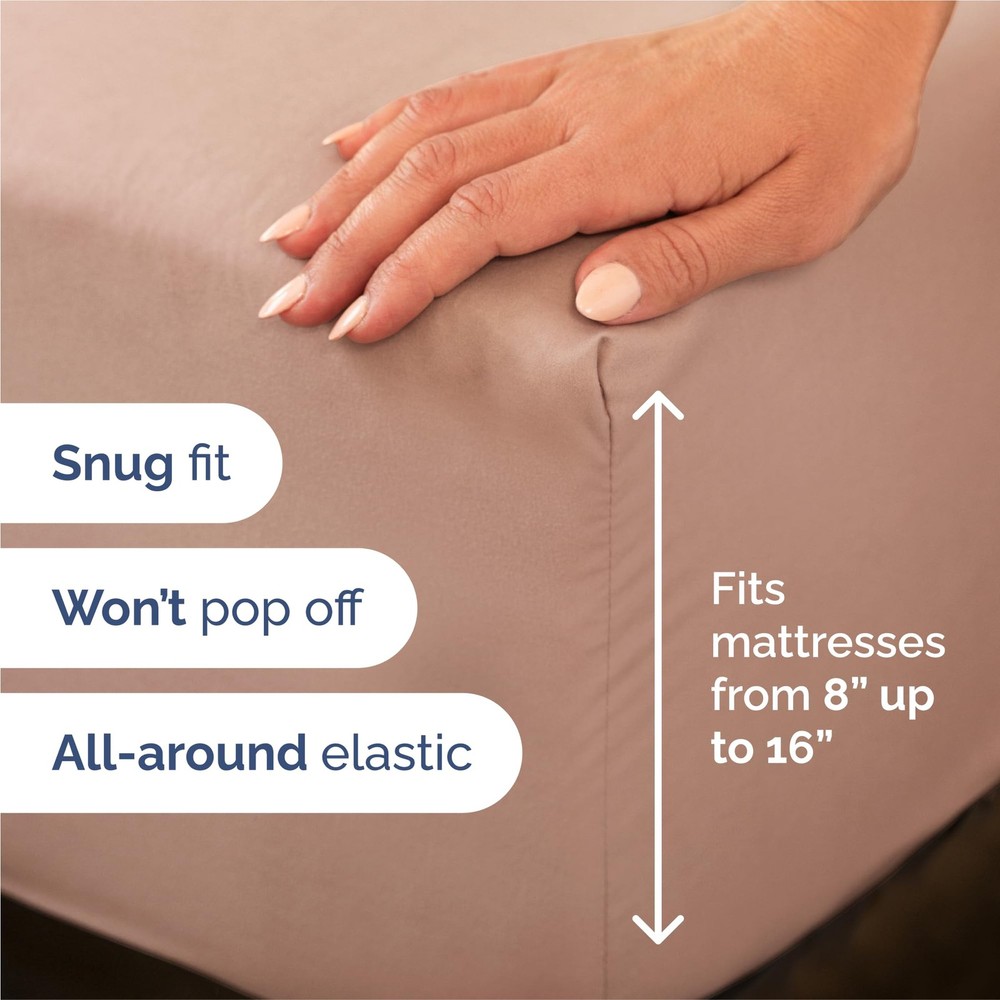 Split King Size 5 Piece Sheet Set Comfy Breathable & Cooling Bed Sheets Set