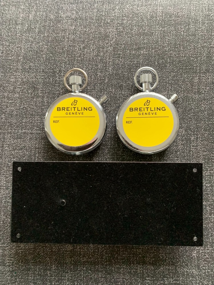 Vintage Breitling Wakmann Stopwatch Set on a Dash Panel Rally Timer 1