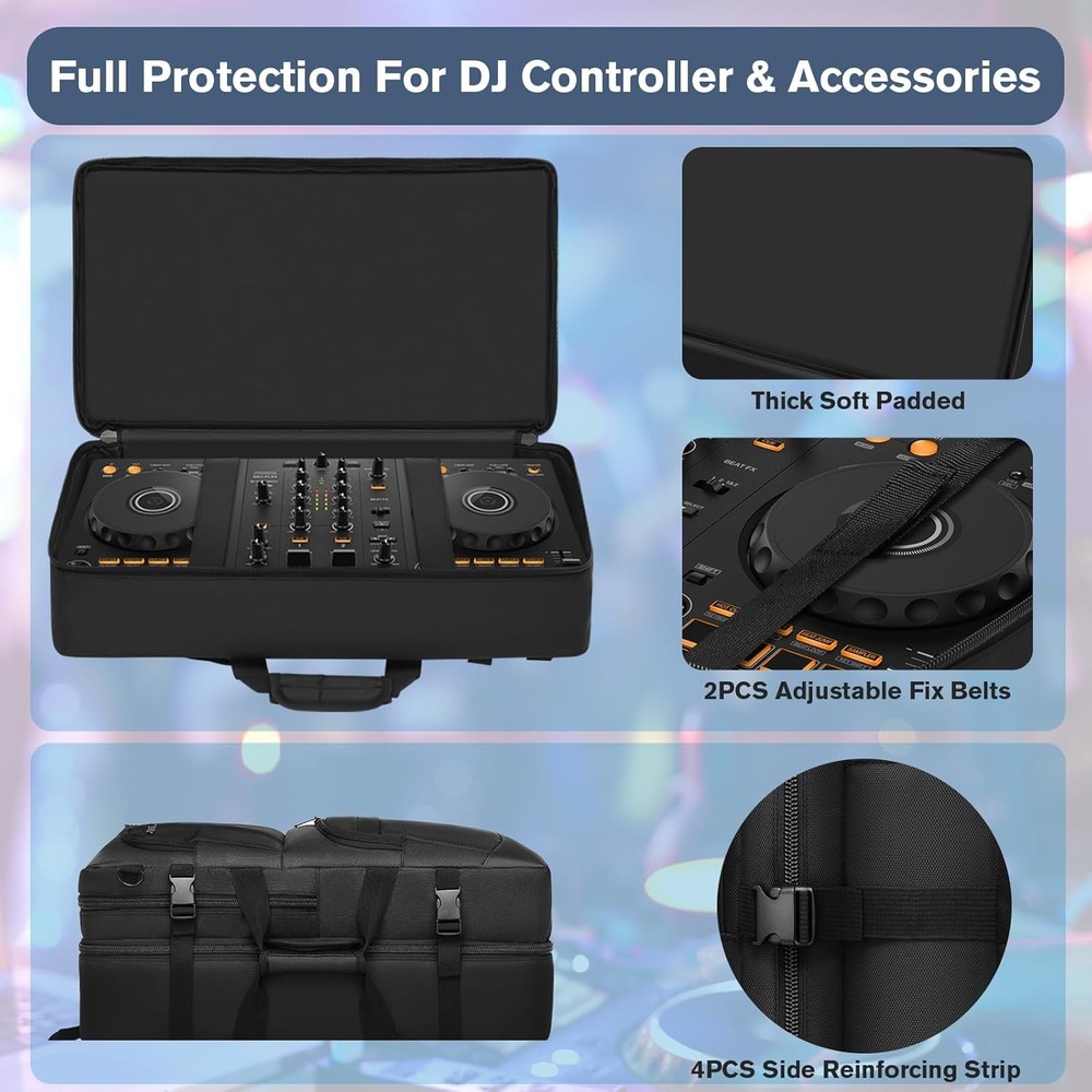 DJ Controller Case Compatible with DDJ 400 / DDJ-FLX4 / DDJ-REV1, DJ Carrying Ca