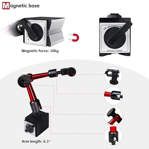 Shockproof Dial Indicator with Adjustment Flexible Strong Diameter: 32mm