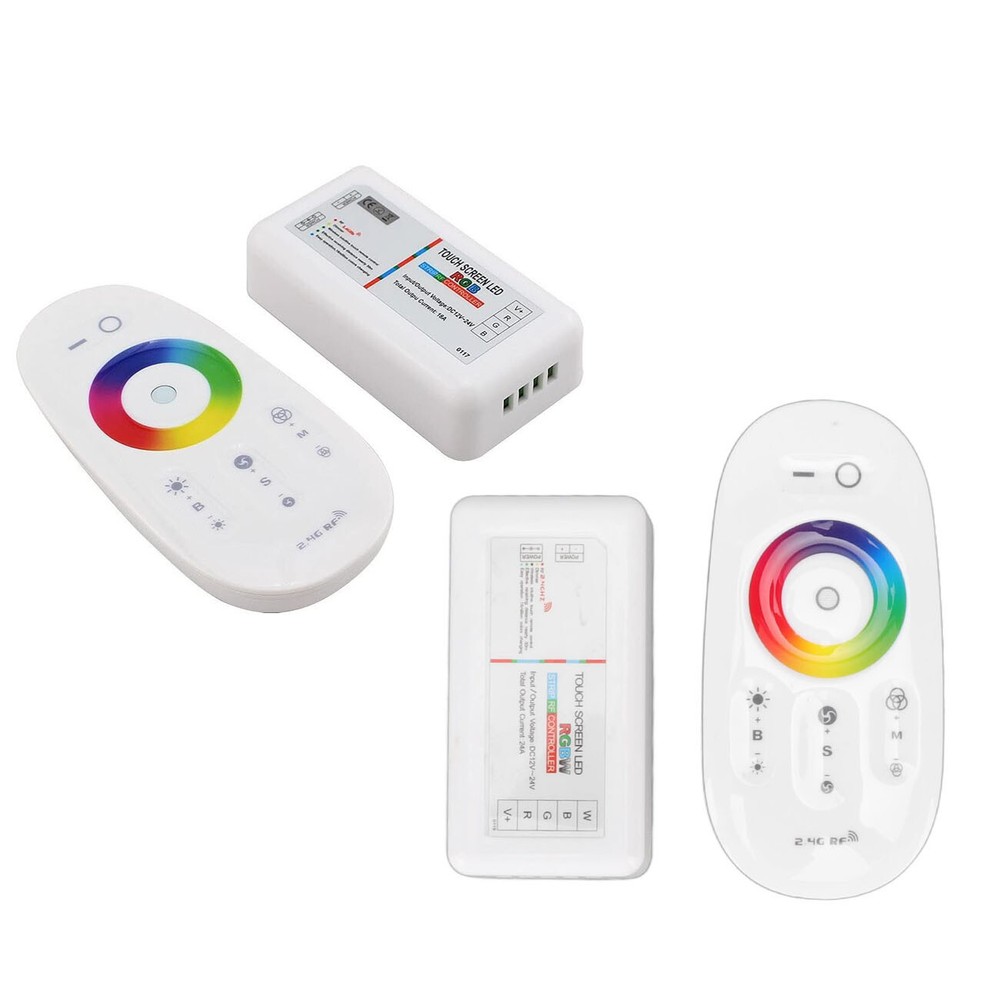 RGB LED Strip Light Remote Controller 2.4GHz RF Wireless Touch Screen DC12/24V