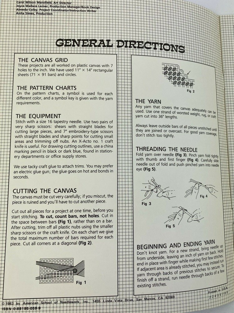 Easy To Make Plastic Canvas Projects Needlepoint Coasters Frames Volume 3 1983