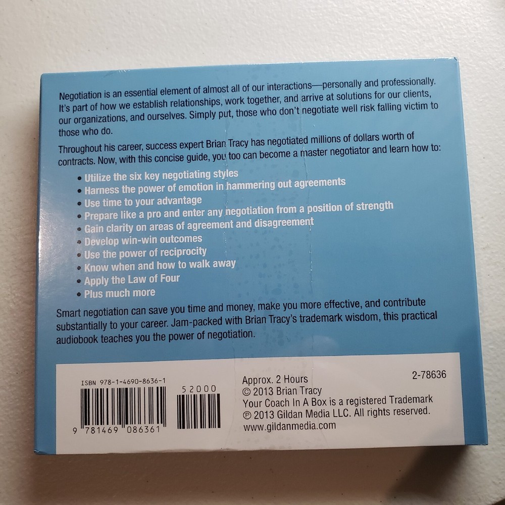 NEW 2 CD Negotiation Brian Tracy