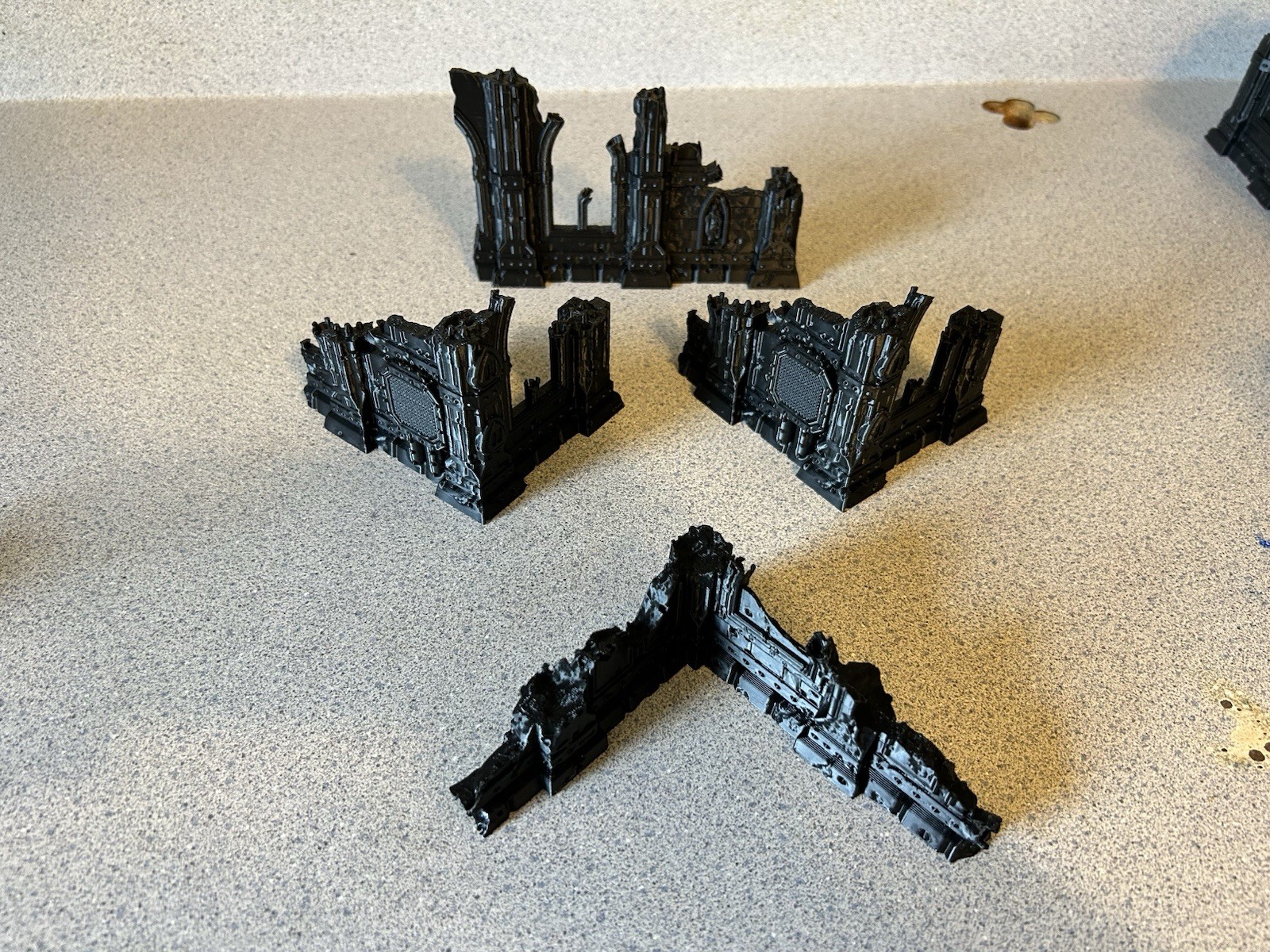 4 Piece Ruin Terrain Set Perfect For Warhammer 40k Kill Team Trench Crusade