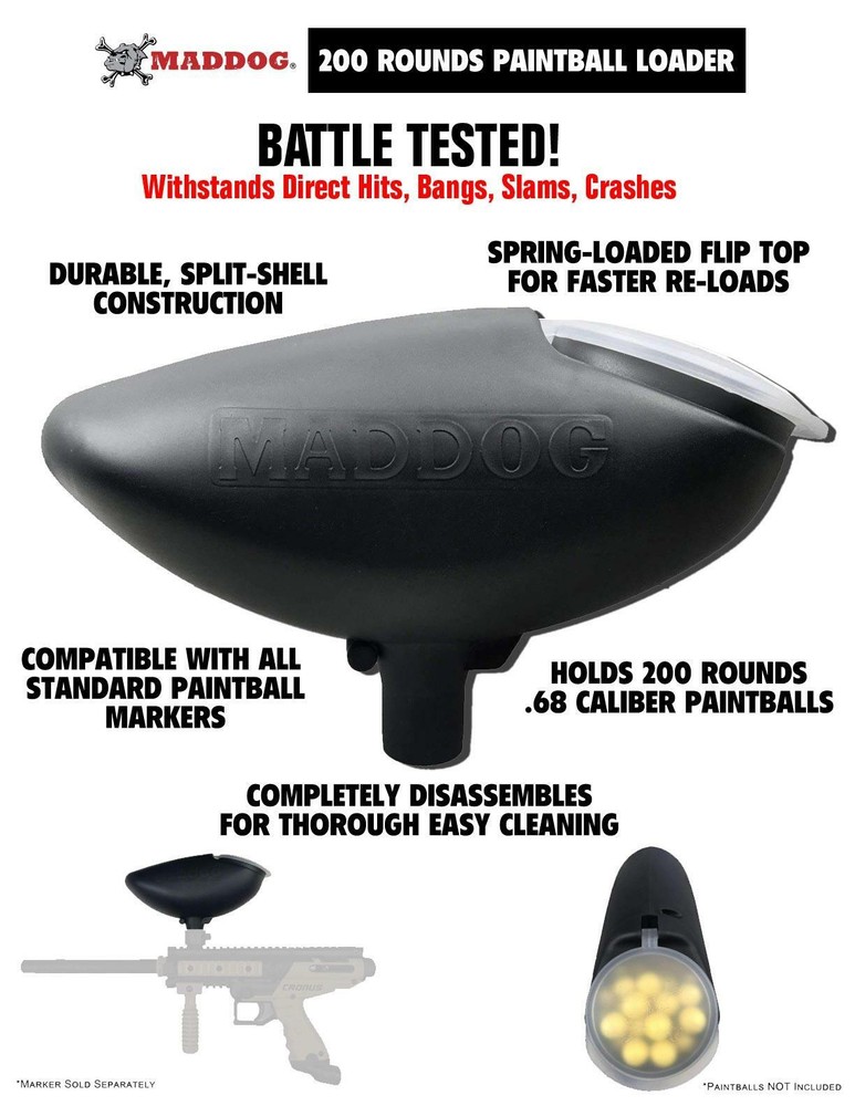 Maddog Tippmann Cronus Basic Silver CO2 Paintball Gun Starter Package Black Tan
