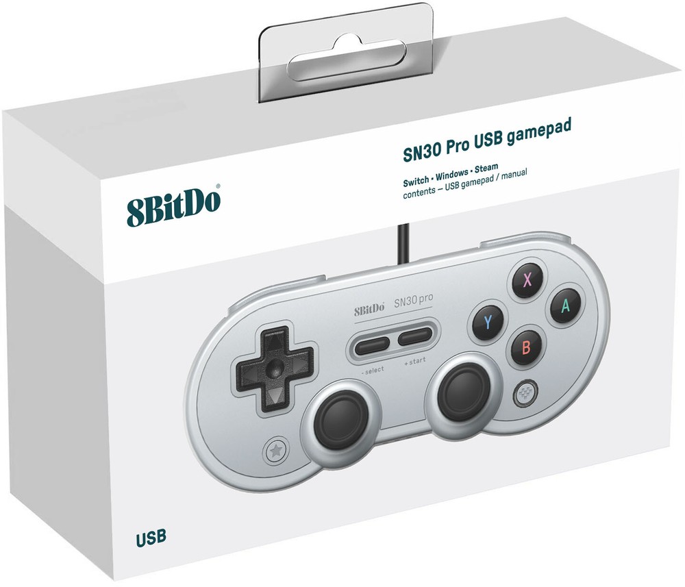 8BitDo - SN30 Pro USB Gamepad - Gray