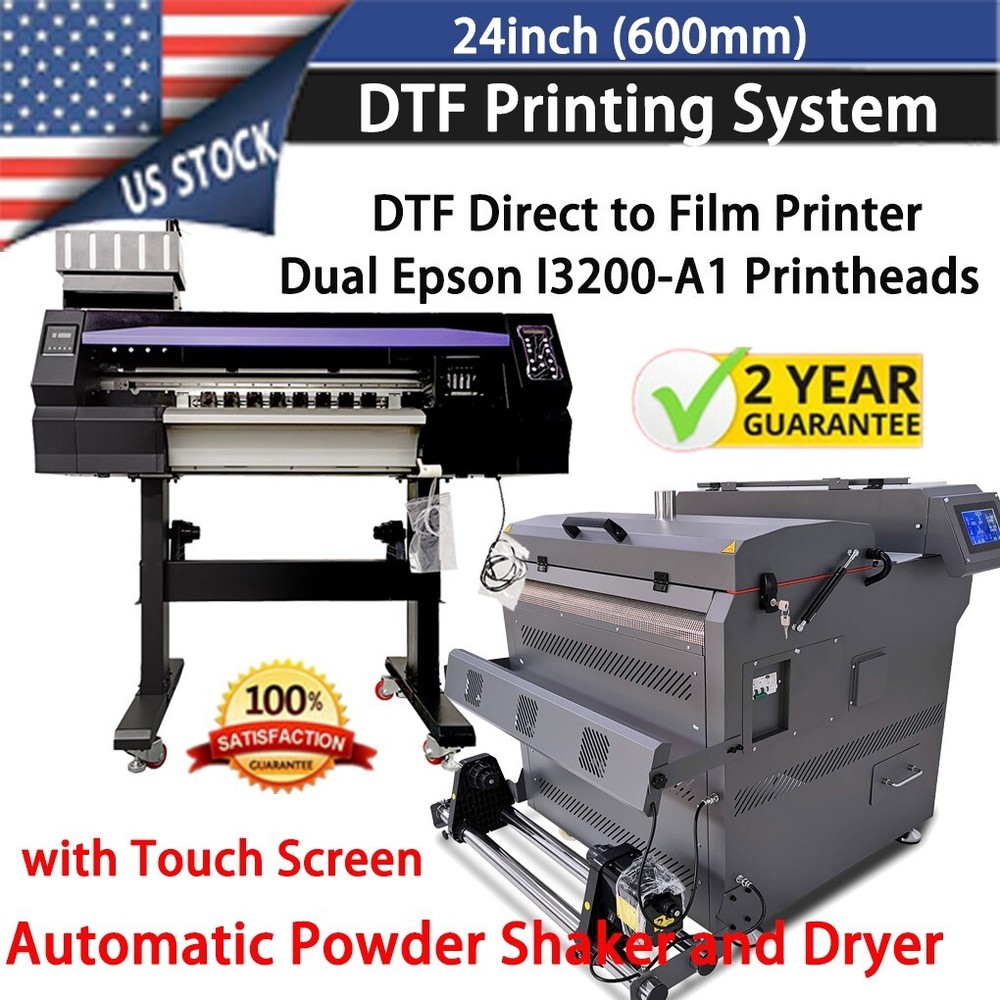 24in 60cm DTF Printer System w/ Powder Shaker Printhead