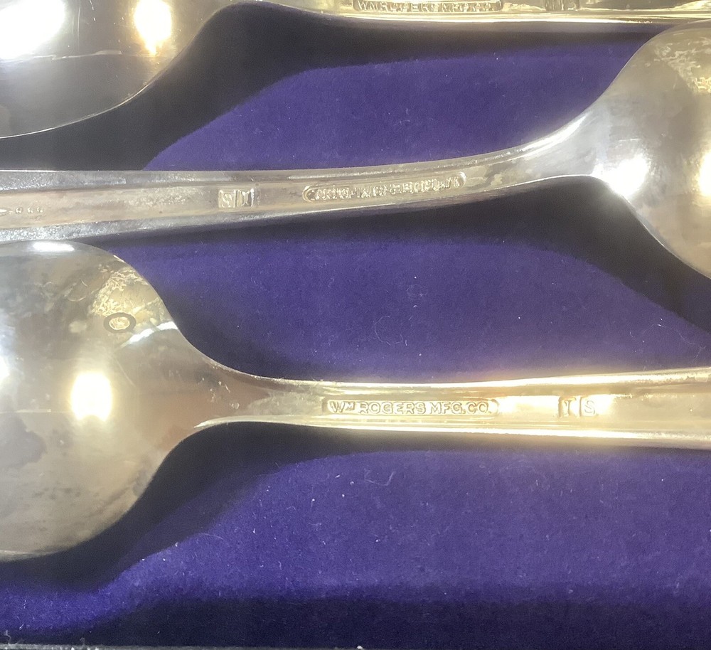 Wm Rogers MFG. Co. IS Silverplate President Spoons, Adams, Jefferson, Washington