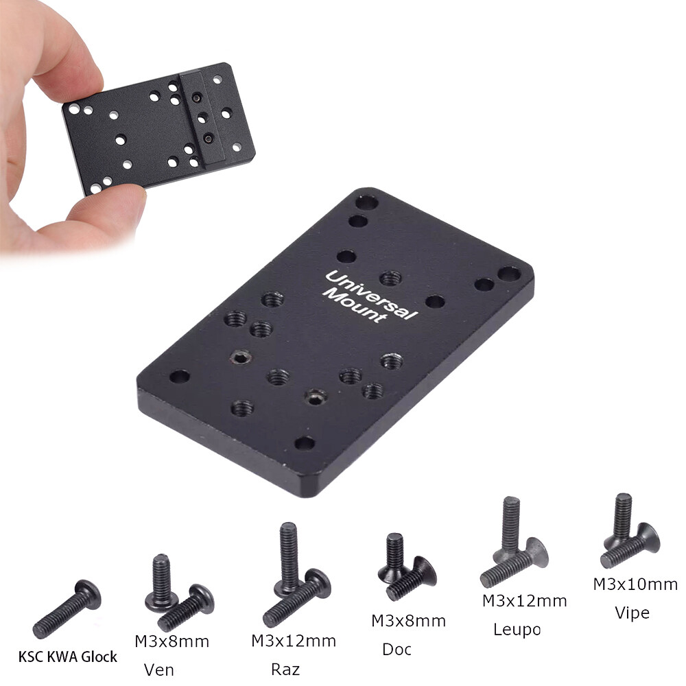 Universal Optic Pistol Rear Sight Plate Base Mount for Glock 17 19 22 23 26 27
