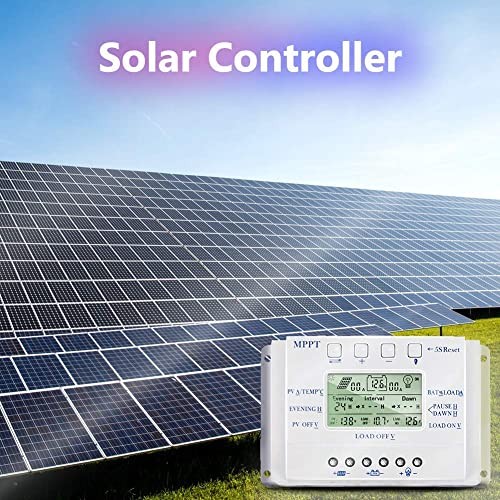 Solar Charge Controller 40 amp Solar Panel Regulator with Load Timer, 12V 40A
