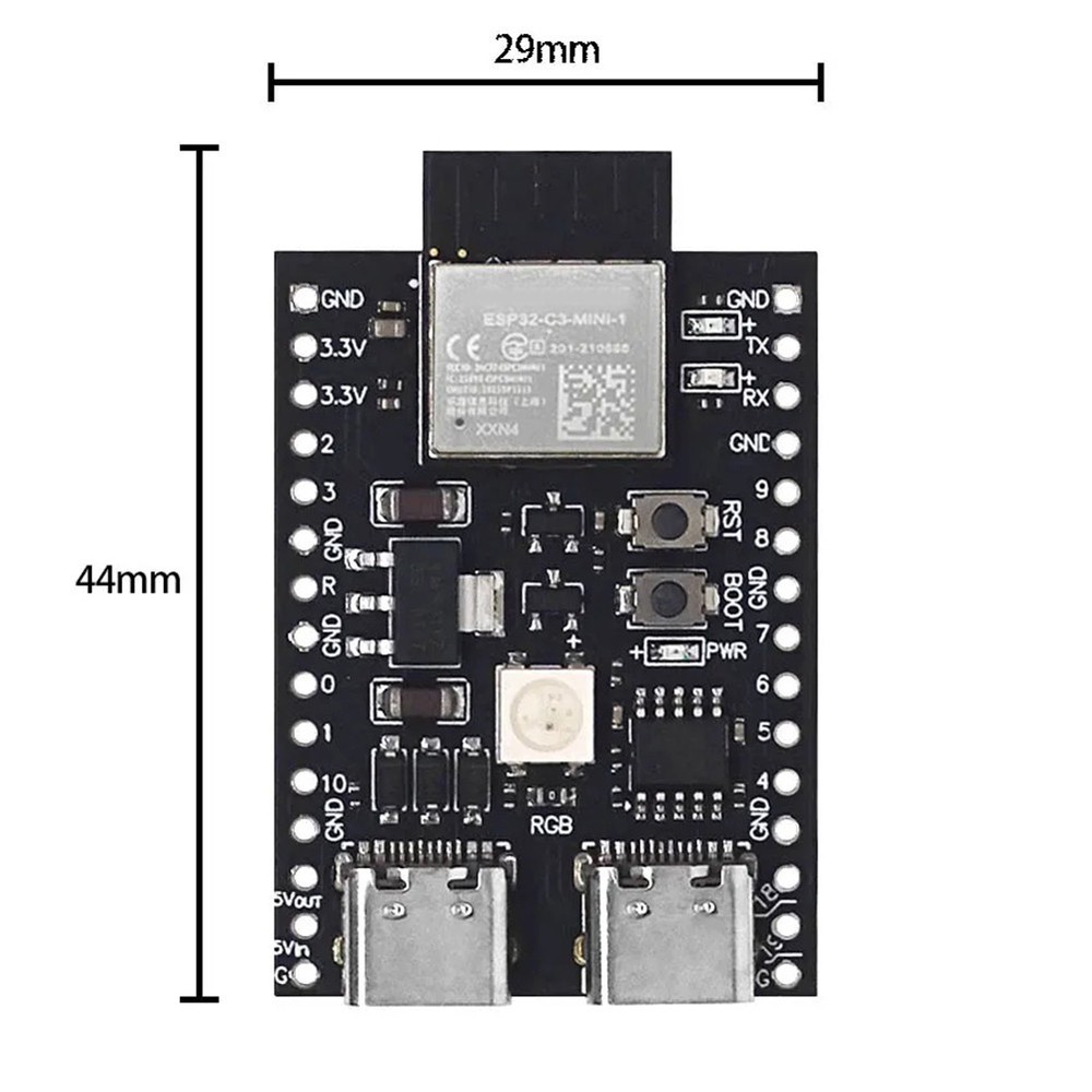 -C3 Development Board Dual Type-C WiFi Bluetooth BLE5.0 DevKitM-1 Core1544