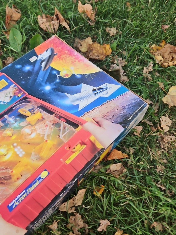 Space Attack 1989 Playtime Products Tabletop Pinball Machine No Score Function