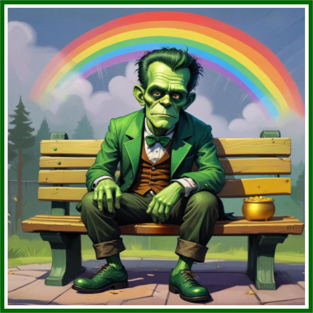 30 Custom Special St Patricks Day Frankenstein Personalized Address Labels