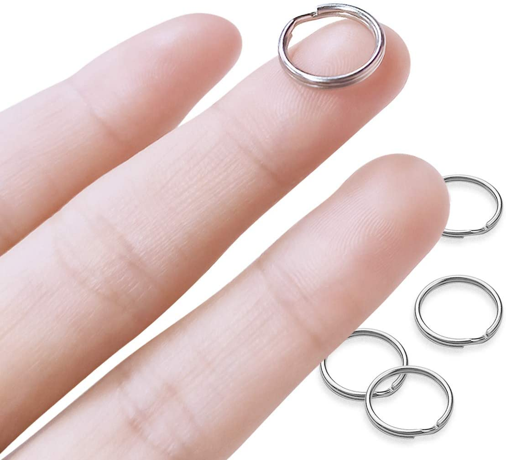 100 Pcs Split Ring, Small Key Rings Bulk Split Keychain Rings DIY Craft Metal