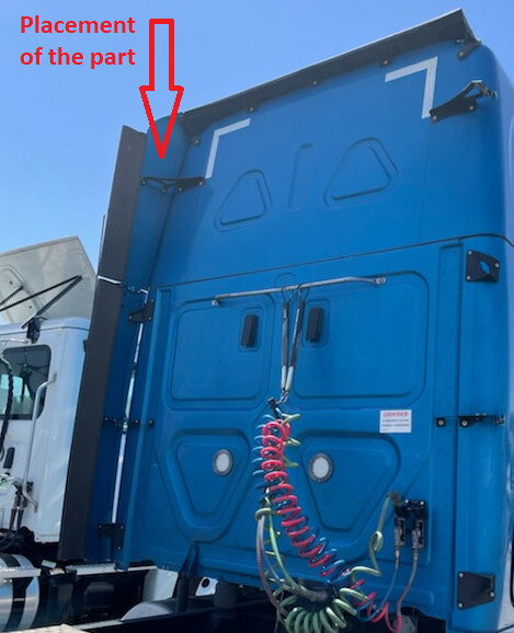 QSC Cab Cabin Wing Narrow Version Fairing Upper Left Driver Side for Cascadia