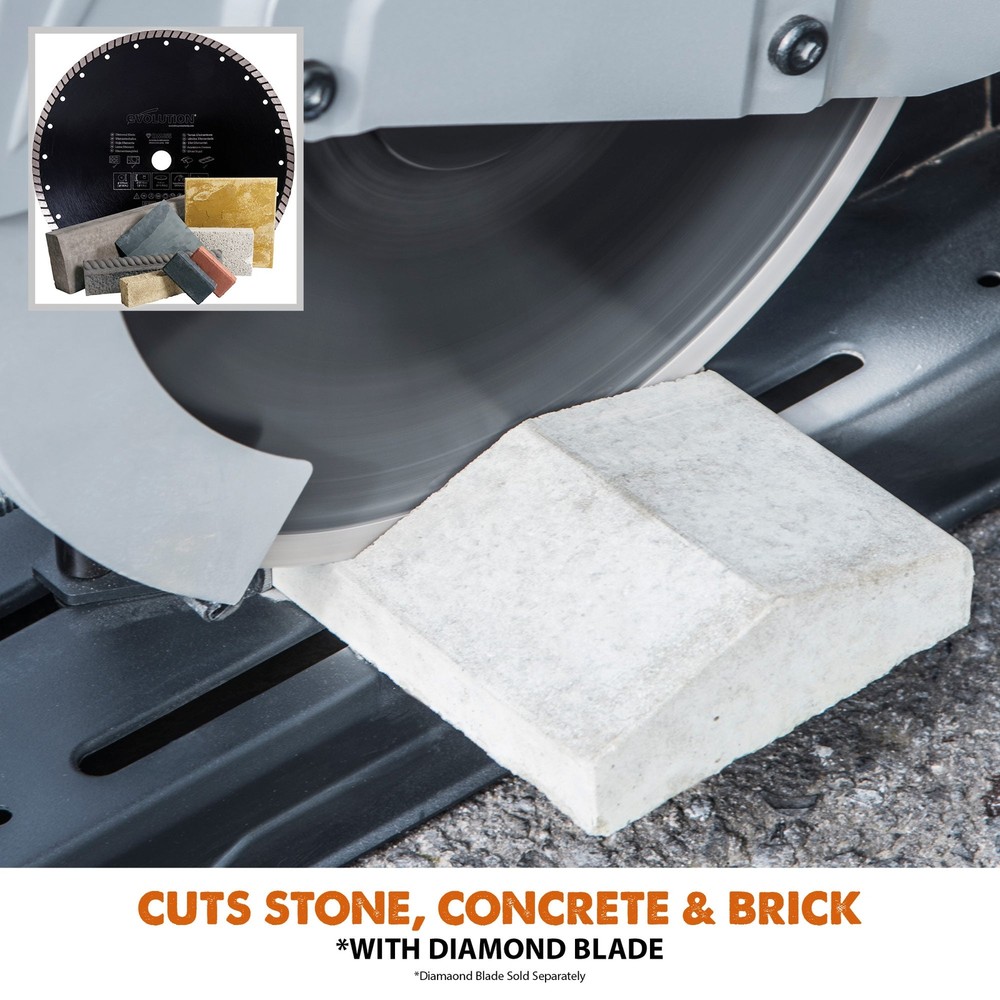 Evolution R355CPS: Multi-Material Cutting Chop Saw With 14 in. Blade
