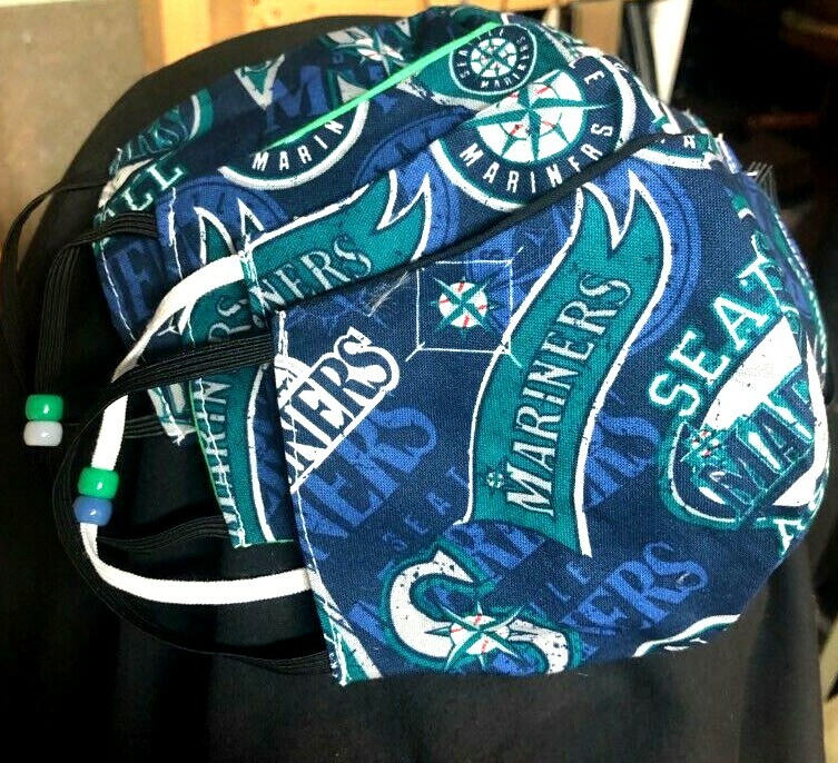***Seattle Mariners*** REVERSIBLE Cotton Face mask (handmade)