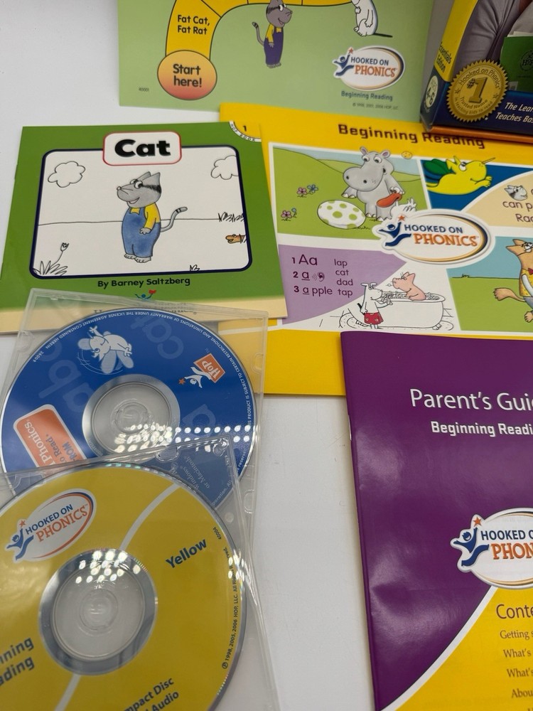 Hooked On Phonics Beginning Reading Ages 4-6 Pre K to KProgram Set CD Workbook