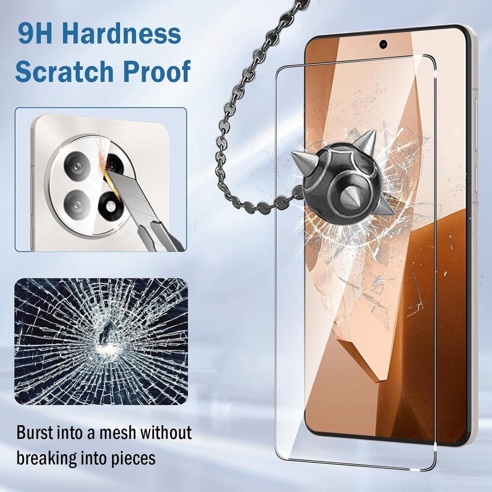 2+2 Pack for OnePlus 13R Screen Protector with Camera Lens